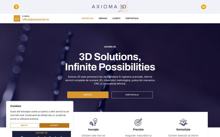 Screenshot of axioma3d.ro