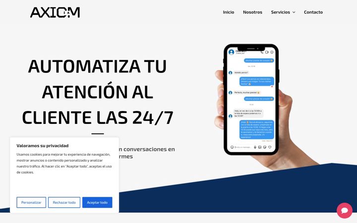 Screenshot of axiomai.es