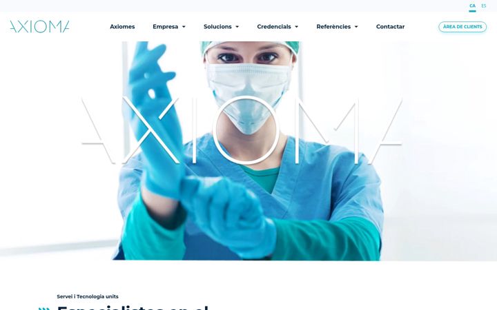 Screenshot of axiomasolucions.com