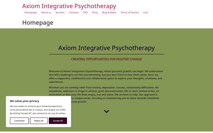 Screenshot of axiomintegrativepsychotherapy.com