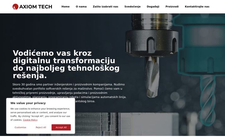 Ekrano kopija axiomtech-serbia.com