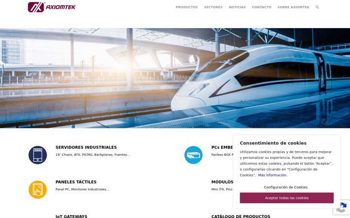 Screenshot of axiomtek.com.es