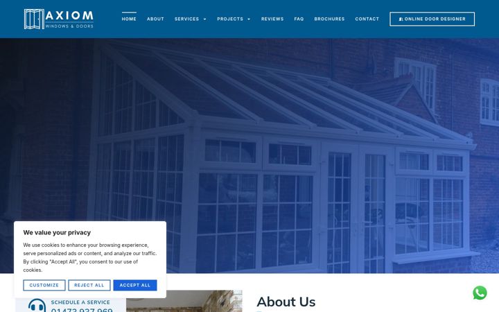 Screenshot of axiomwd.co.uk