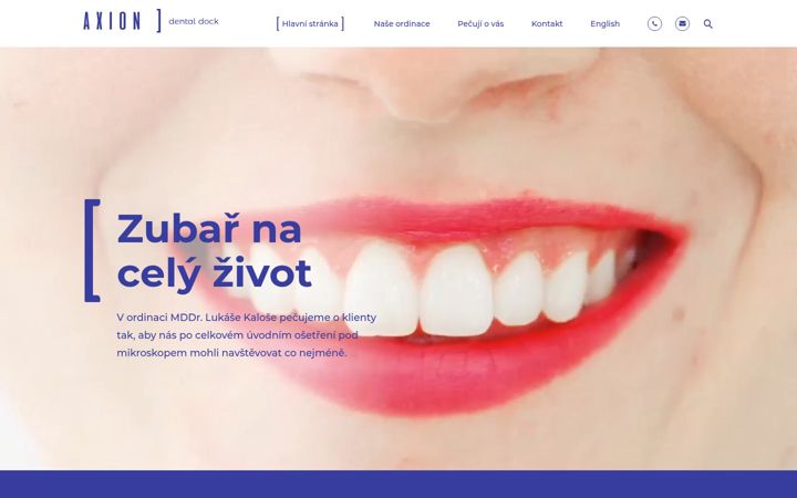 Zrzut ekranu axiondentaldock.cz