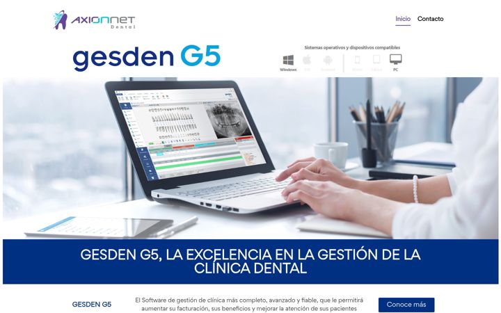Screenshot of axionnetdental.com