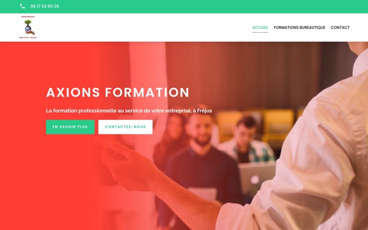 Screenshot ta' axions-formation.fr