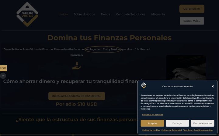 Screenshot of axionvirtus.com