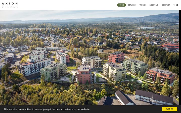 Screenshot of axionvisual.com