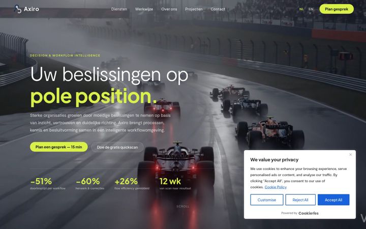 Screenshot of axiro.nl