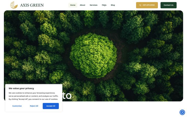 Screenshot of axis-green.com