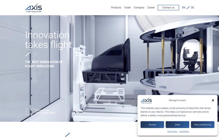 Screenshot of axis-simulation.com