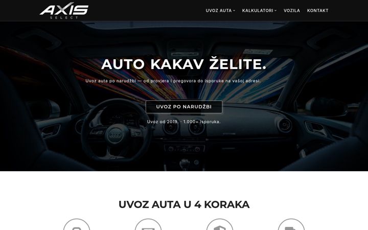 Screenshot of axisautomobili.com