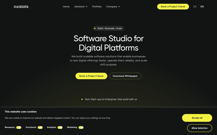 Screenshot of axisbits.ch