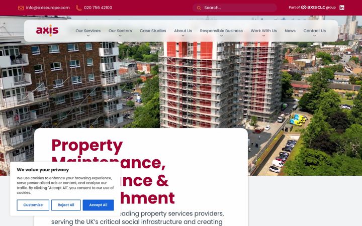 Screenshot of axiseurope.com