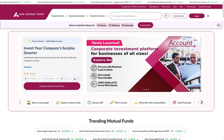 Screenshot of axismf.com