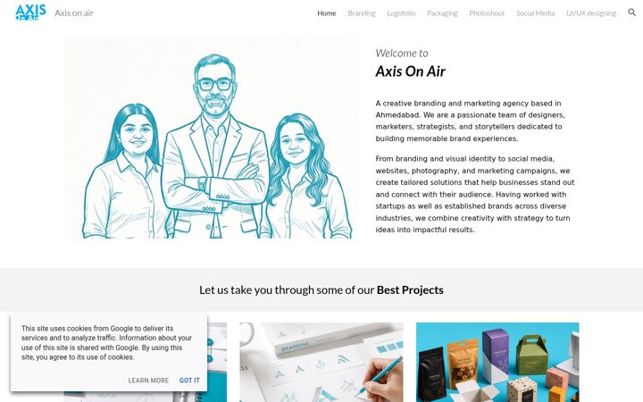 Screenshot of axisonair.com