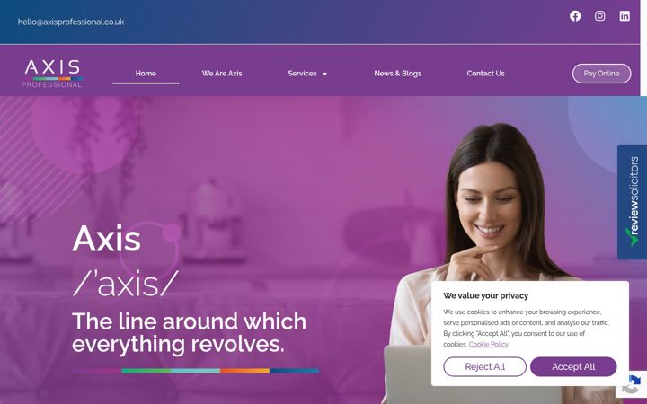 Screenshot of axisprofessional.co.uk