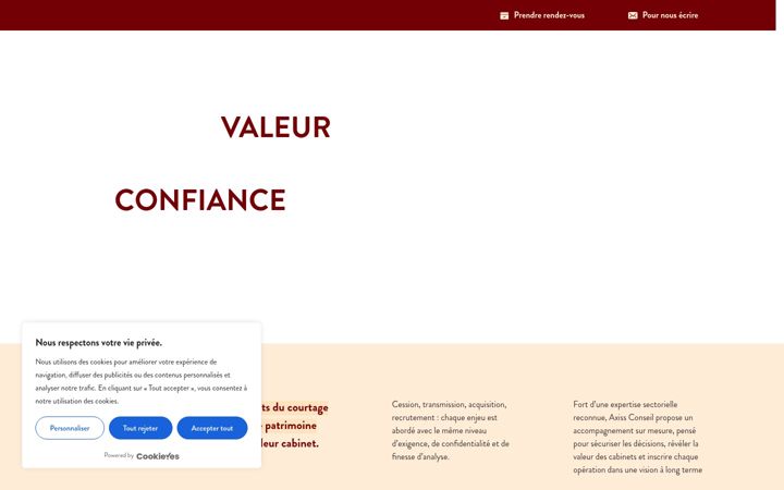 Screenshot ta' axiss-conseil.fr