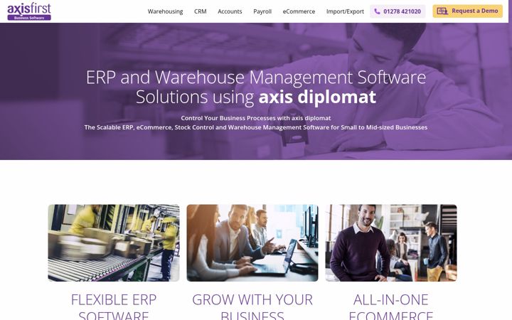 Captura de pantalla de axissoftware.co.uk
