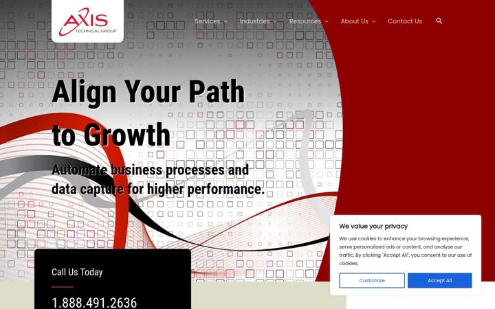 Screenshot of axistechnical.com