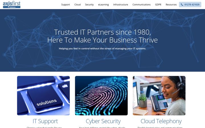 Captura de pantalla de axistechnology.co.uk