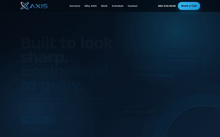 Screenshot of axiswebsites.com