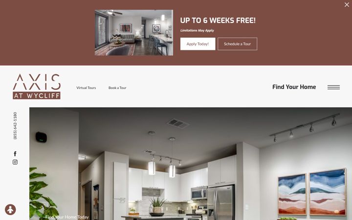 Screenshot of axiswycliff.com