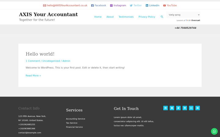 Screenshot of axisyouraccountant.co.uk