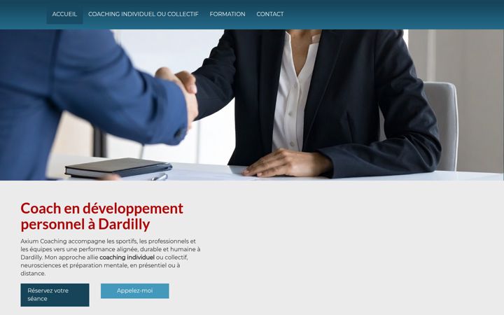Screenshot of axium-coaching.com