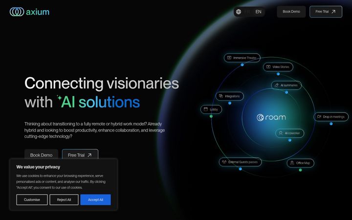 Screenshot of axiumhq.com