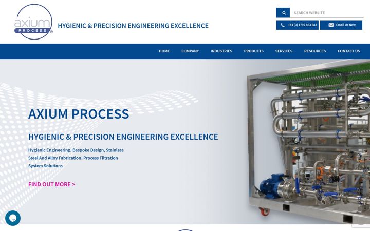 Screenshot of axiumprocess.com