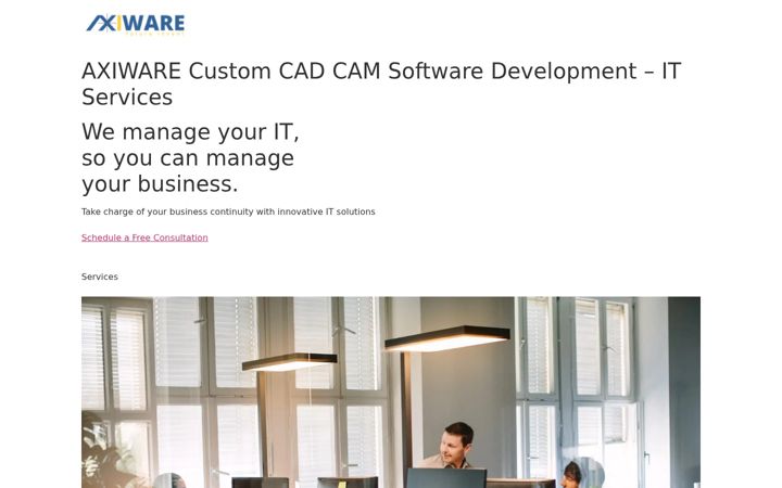 Screenshot of axiware.com