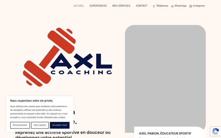 Screenshot of axlcoaching.com