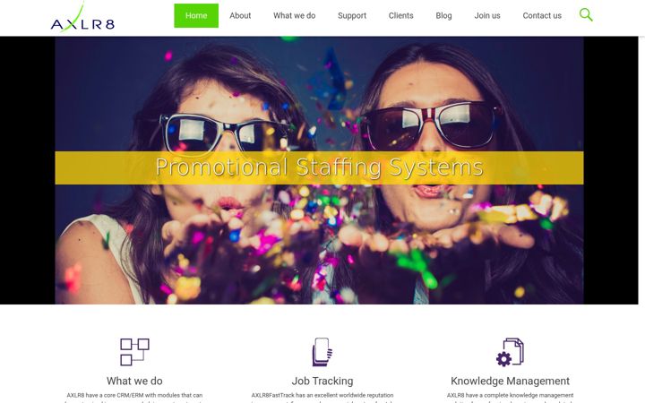 Screenshot of axlr8.com