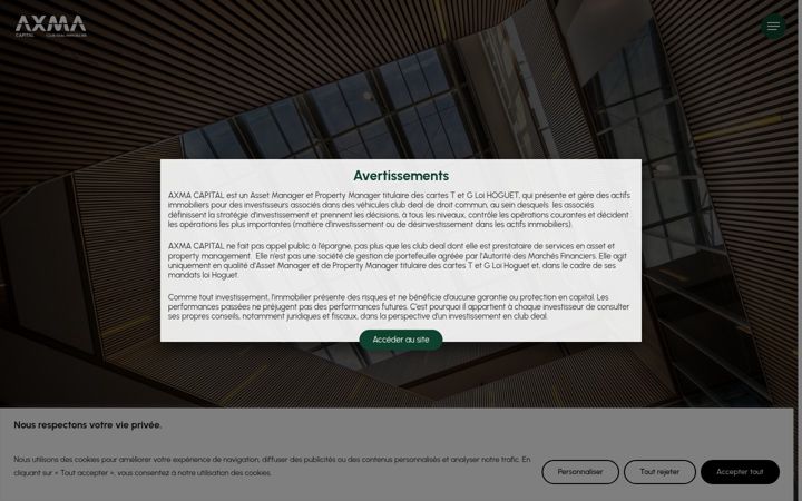 Screenshot ta' axma-weshare.fr