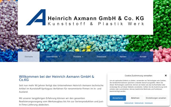 Captura de ecrã de axmann-plastic.de