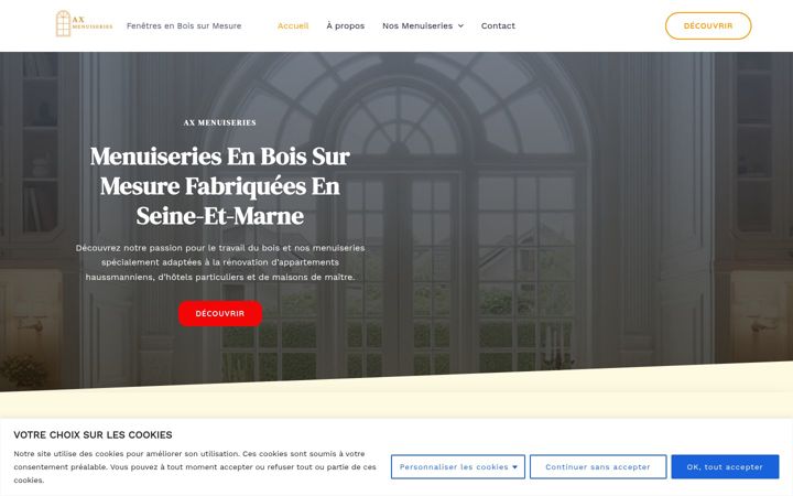 Zrzut ekranu axmenuiseries.fr