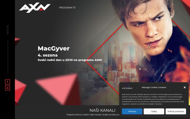 Screenshot of axn.hr