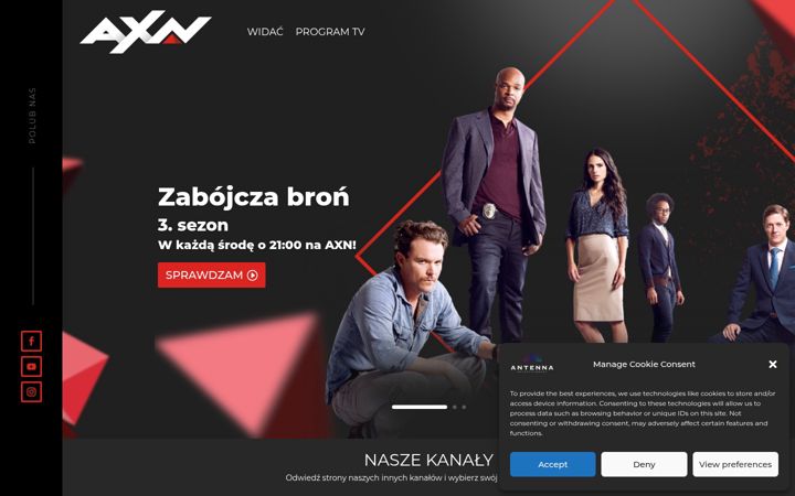 Screenshot of axn.pl
