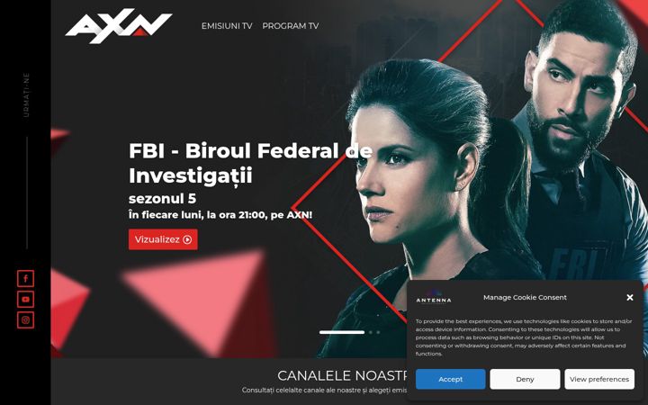 Screenshot of axn.ro