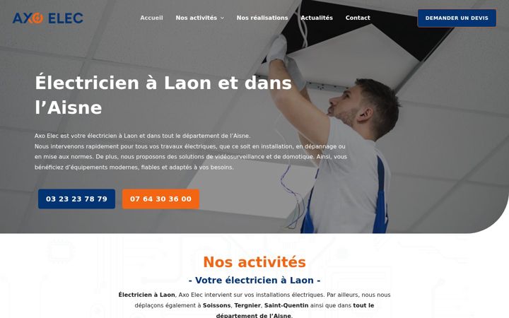 Zrzut ekranu axo-elec.fr