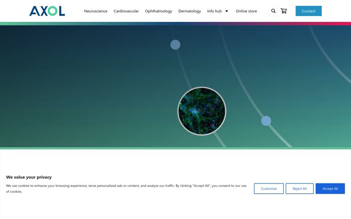 Screenshot of axolbio.com