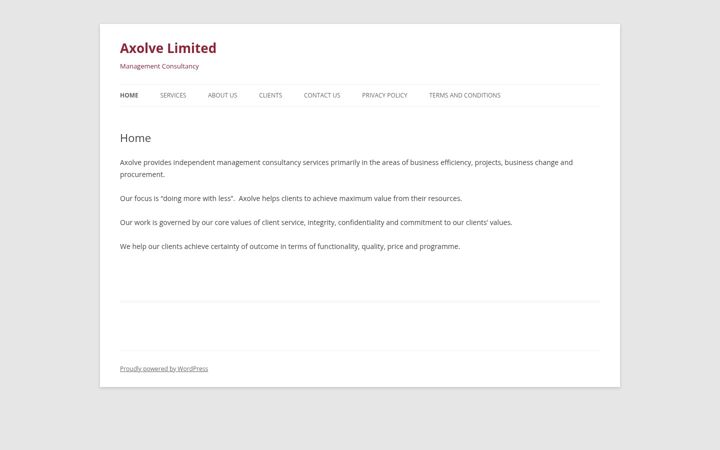 Screenshot of axolve.com
