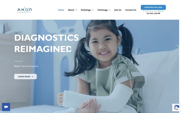 Screenshot of axondiagnostics.com