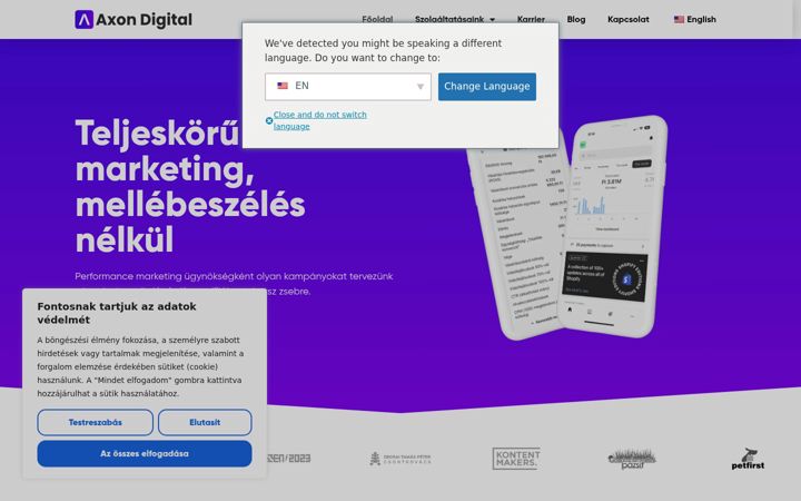 Screenshot of axondigital.io