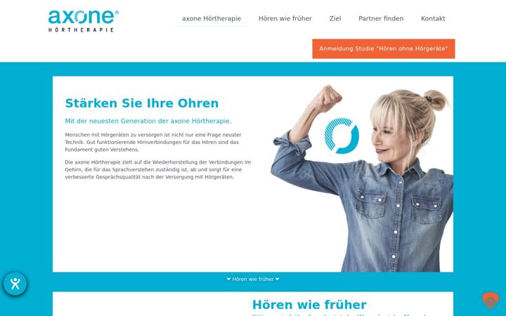 Captura de ecrã de axone-hoertherapie.de