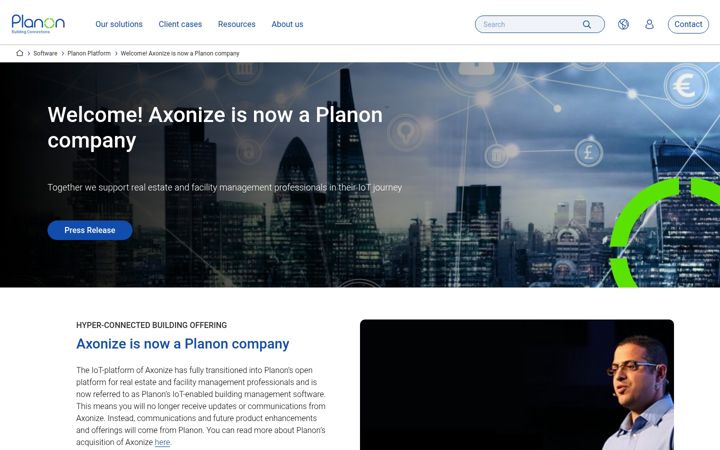 Screenshot of axonize.com