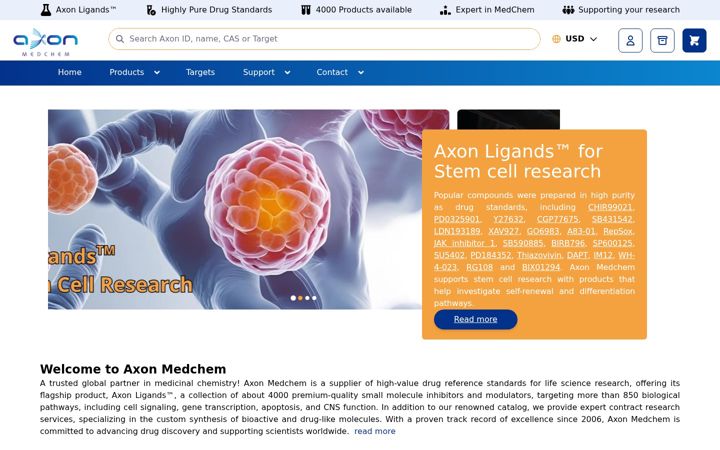 Screenshot of axonmedchem.com