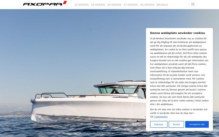 Screenshot of axopar.se