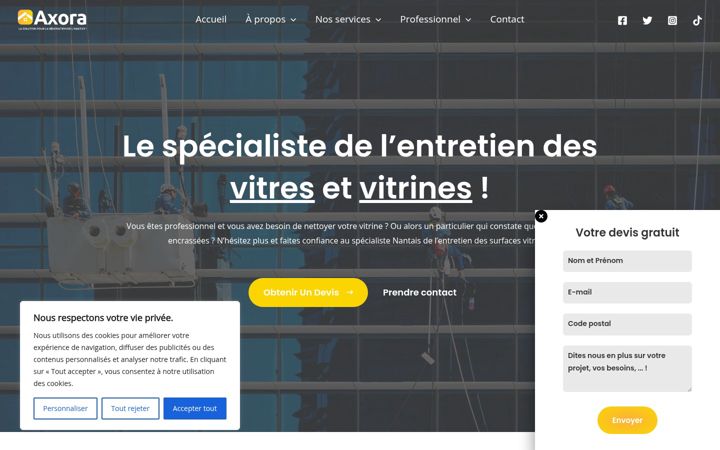 Zrzut ekranu axora.fr